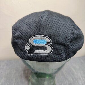 VINTAGE‎ Fila Cabbie Newsboy Hat Cap Fitted Flat Top Embroidered Logo Golf 90s